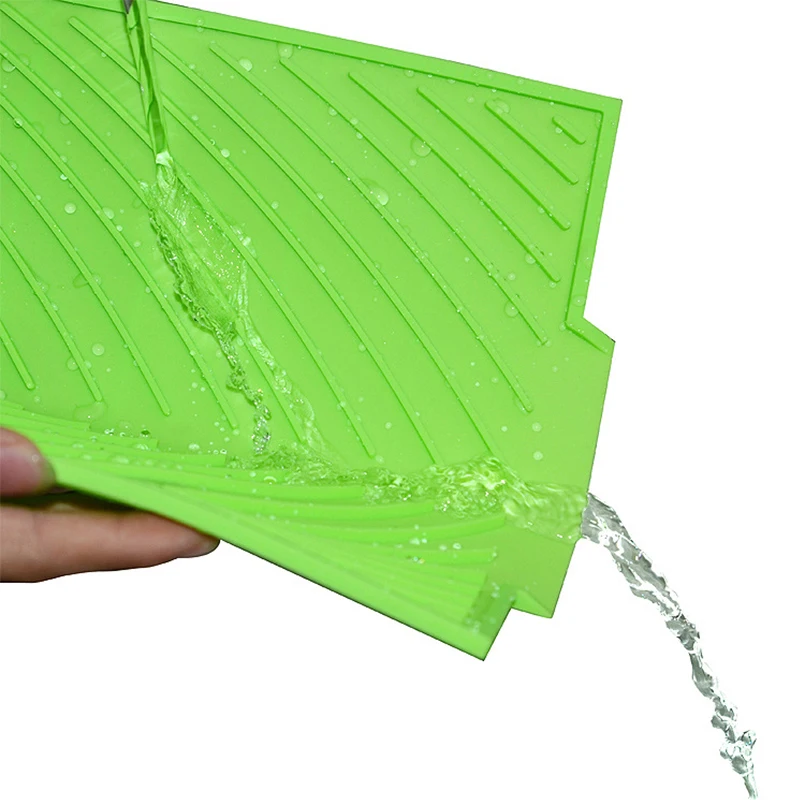  Rectangle Silicone Dish Drying Mat Heat Resistant Tableware Dishwaser Dinnerware Durable Table Pad 