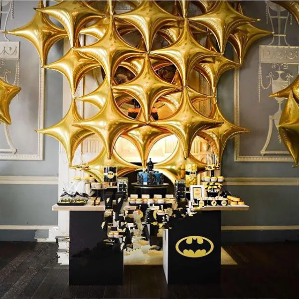 

1pcs 23inch Gold Silver Four Corners Star Foil Balloons Baby Birthday Wedding Decoration Inflatable Stars Air Globos Baby Toys