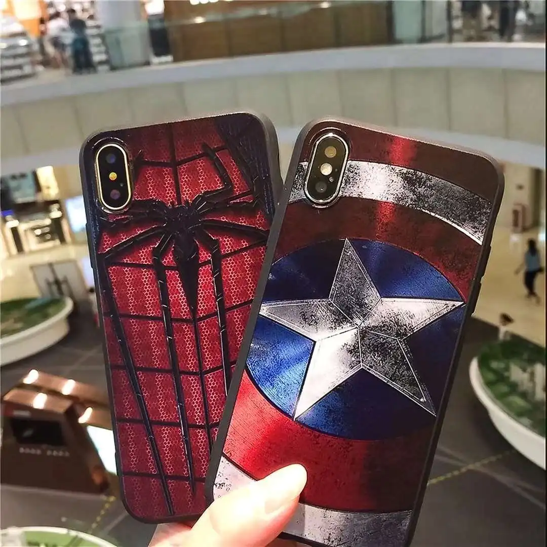 Прохладный 3D супергероев Marvel чехол для телефона iPhone 5 5S SE 6 6S 7 8 10 X XR XS MAX Супермен