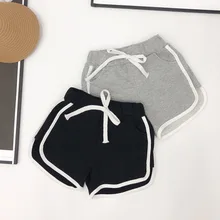 Детские шорты для детей от 1 до 7 лет летние спортивные шорты для мальчиков и девочек, штаны детские повседневные однотонные шорты унисекс штаны для малышей