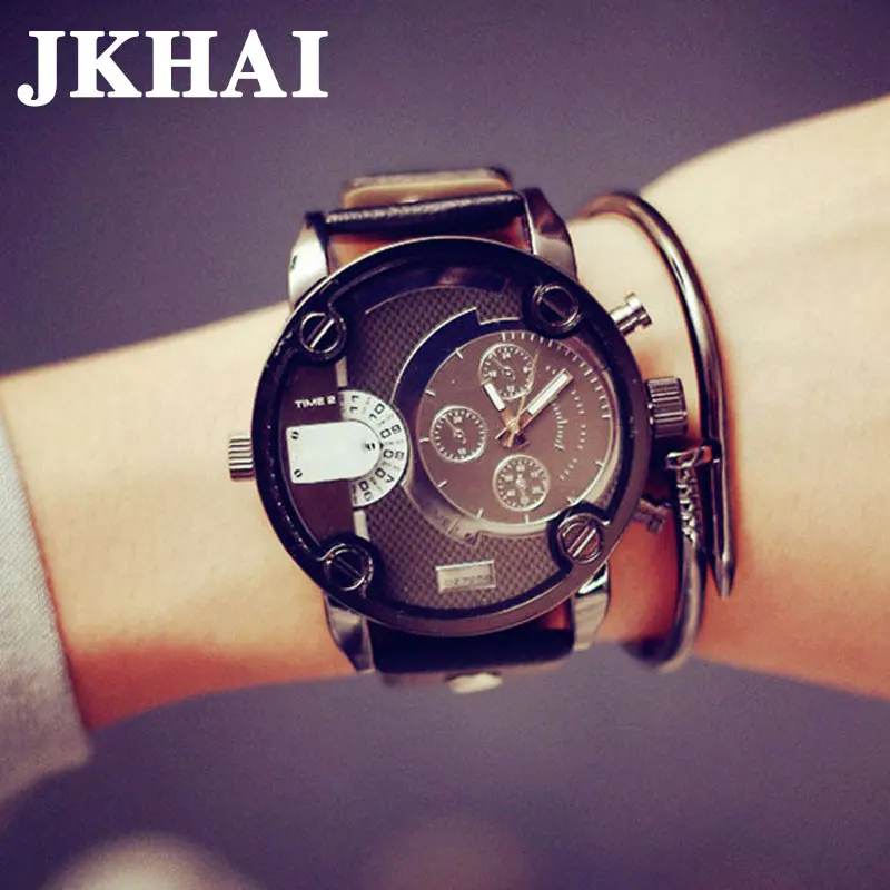 Large Dial Watch Male Students Fashion Tide Restoring Ancient Ways is Quartz Watch The font b