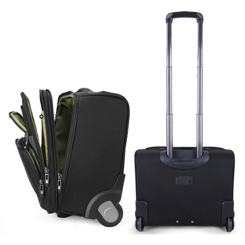 18 inch Cabin Men business Rolling Luggage Spinner password case Oxford