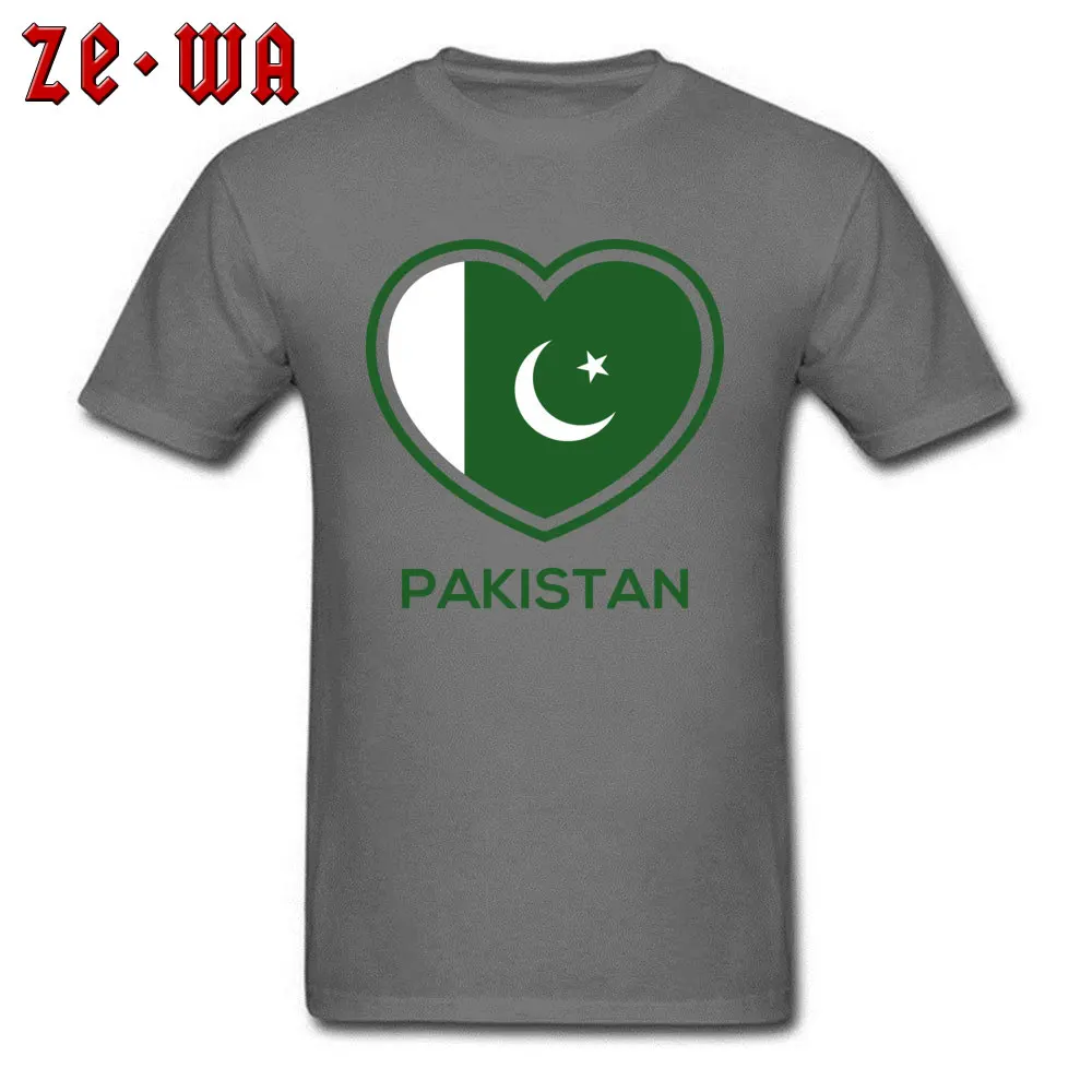 Geek pakistan flag of green love Men Top T-shirts Funny NEW YEAR DAY Short Sleeve Tops Shirts O-Neck 100% Cotton Tee Shirts pakistan flag of green love carbon