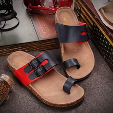 CoolFar Cork Sandals 2016 New Women Summer Beach slippers Men Buckle Strap Sandals lovers beach Shoes,flips flops beach men