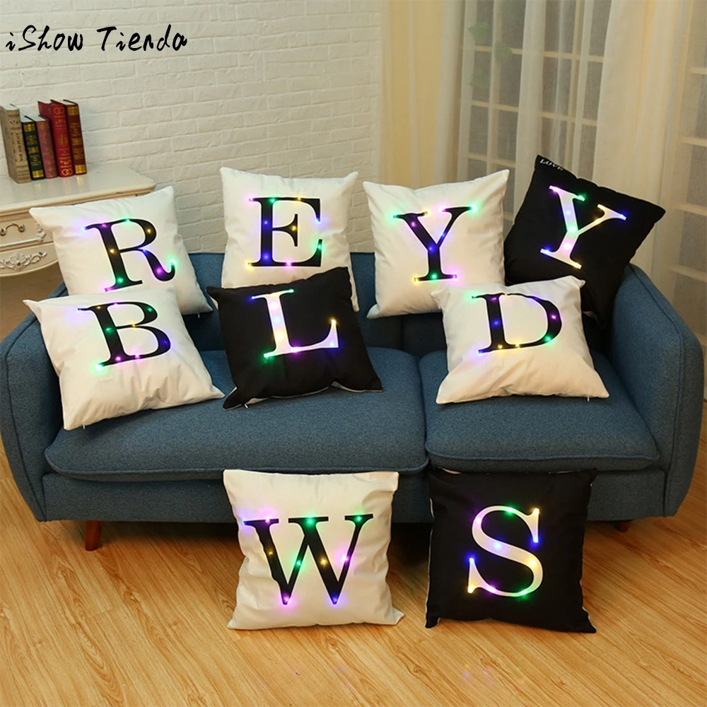 LED Lights Pillow cover case Lights Christmas Pillow Case Creative