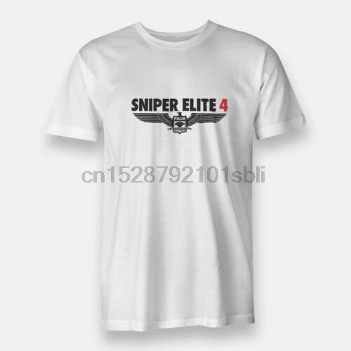 The World War 2 Sniper Elite 4 Tees White S-3XL Men T-shirts | Мужская одежда