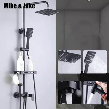 

Pure black shower set with bidet shower bathroom white bidet shower set white Bathtub faucet white bidet shower set MJ986
