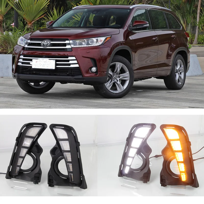 DRL LED DAYTIME RUNNING LIGHT FOG LAMP With TURN SIGNALS FOR Toyota