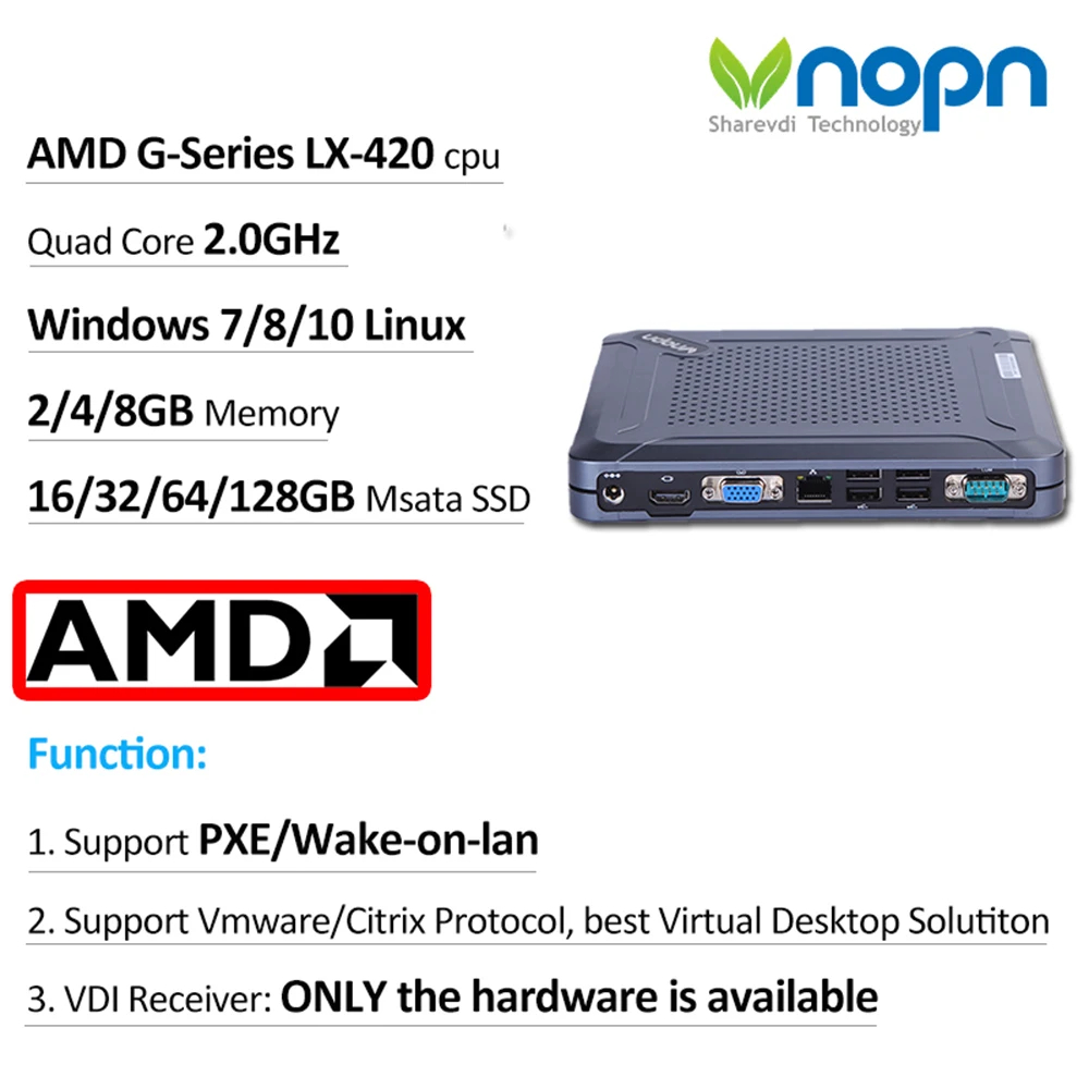 K400-C2 Мини ПК AMD LX-420 Quad-core 2.Ghz неттоп настольных компьютеров Windows 7/8/10 8USB HDMI VGA 8G SSD 256 г игровой компьютер с четырехъядерным процессором WI-FI