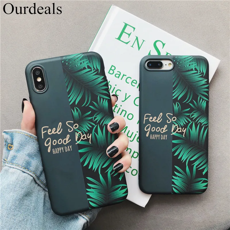 

Ourdeals Vintage Banana Leaf Phone Case For Huawei Honor9 10 Mate10 20pro Nova 2s 3 3i 4 P30pro Stitching Letters IMD Soft Shell