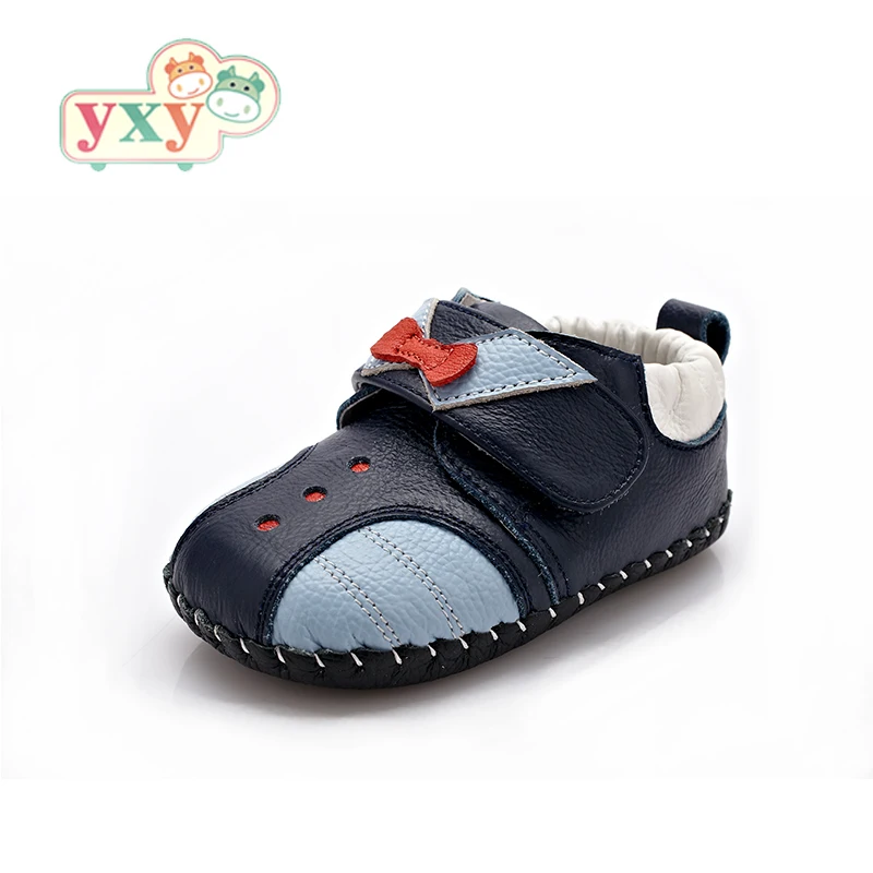 

YXY Brand 2019 Spirng Autumn genuine leather bow baby first walkers boys toddler hand-made Newborn gentleman shoes Y-A516