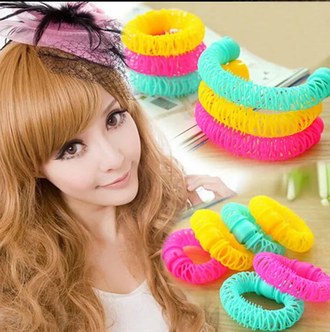 6 pcs/pack 7.5 cm New Hair Styling Large size Roller Hairdress Magic Bendy Curler Spiral Curls DIY Tools