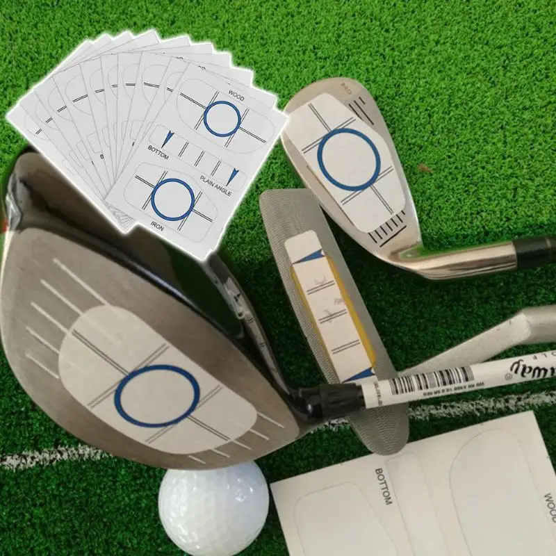 

10 Sets Golf Impact Tapes Labels Training Aids Recorder Kit for Woods Irons Putter Practice Golf Training Aids Sport Accessaries
