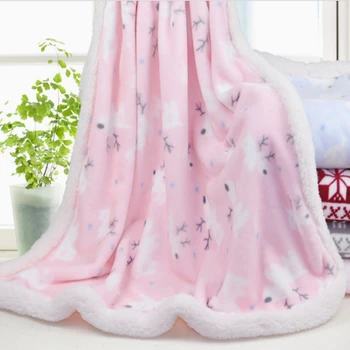 

Comfortable Baby Blankets Autumn Winter Blankets for Baby Bedding Set 80X100cm Children Cartoon Flannel Blankets E-242