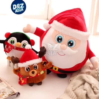 

christmas plush reindeer plush santa claus stuffed christmas decoration toy cartoon penguin plush doll Christmas gifts
