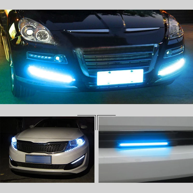 

RETFGTU Waterproof Daytime Running lights Bright White COB Fog Lamp Car Styling Led Day light