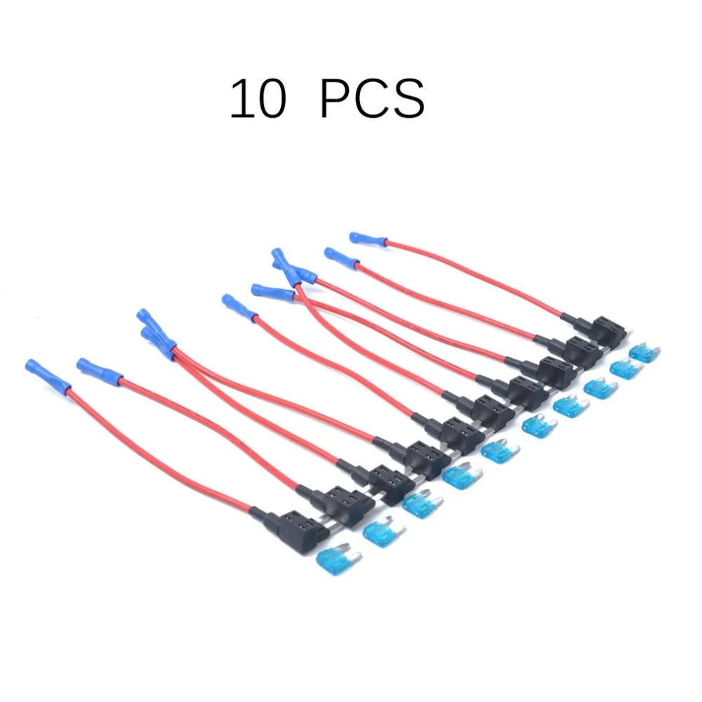 

new10pcs/set 15A Trumpet Electric Appliance Car Fuse Auto Car Truck with 10pcs Mini Blade Trumpet Car Fuses