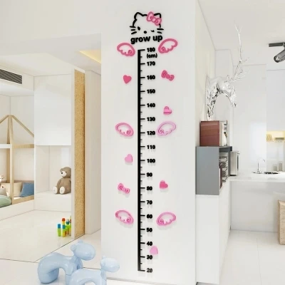 Us 8 5 Hellokitty Height Measure Wall Sticker Kids Wall Stickers Cute Kids Room Decorations Simple Home Decor In Wall Stickers From Home Garden On