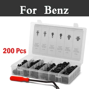 

[200pcs] Auto Clips Assortment & Fastener Remover Rivets &Plastic Box For Benz Amg A B E C S Glass Cla Gla Cls Gle Glc A45 C63s