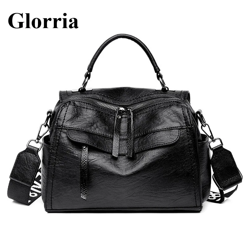 

Glorria Vintage Soft Leather Handbag Women Shoulder Bag Designer Female Small Messenger Bag Crossbody Bag for Women 2019 Bag Sac