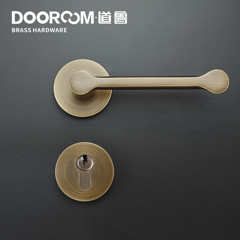Дверной рычаг Dooroom из латуни американский скандинавский современный твердой