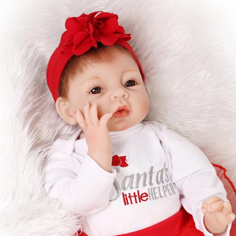 

22 Inch Soft Silicone Reborn Baby Dolls 55 cm So Truly Real Baby Alive Bonecas Doll Kids Toys Christmas Gift