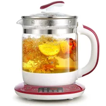 Новые высококачественные Электрический чайник полностью автоматический и утолщенной стекло Многофункциональный Электрический Отопление черный чайник кипения