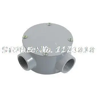 

Cable Wiring G3/4" 2 Right Angle Hole Water-Proof Round Junction Control Box