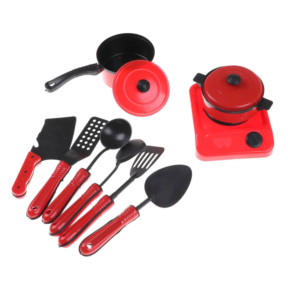 11PCS/set Kids Bady Cooking Pots Pans Food Dishes educational Cookware