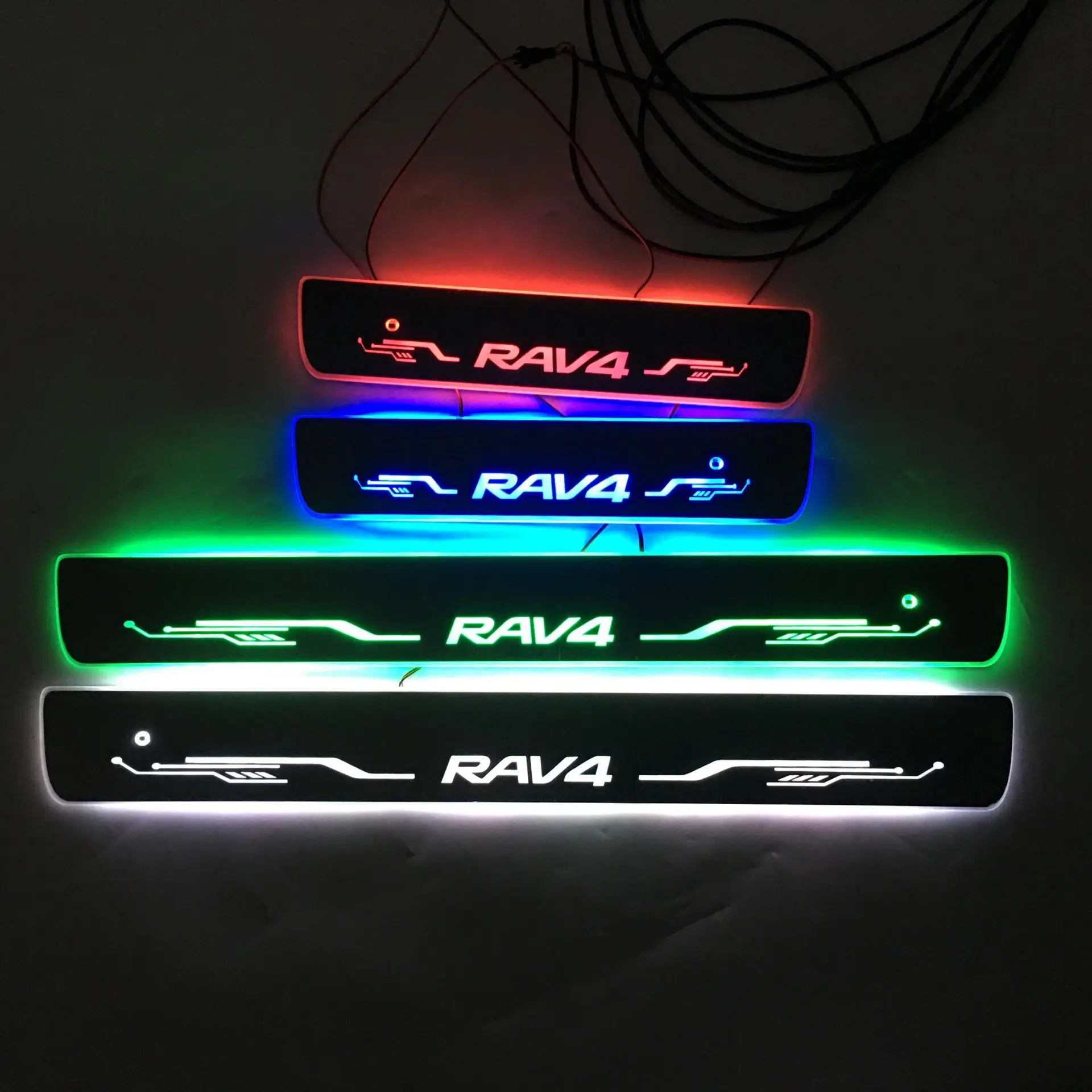  For RAV4 Door Dynamic LED Lamp Sill Scuff Plate Welcome Pedal Car Styling Accessories Twinkle Door  - 33028501980