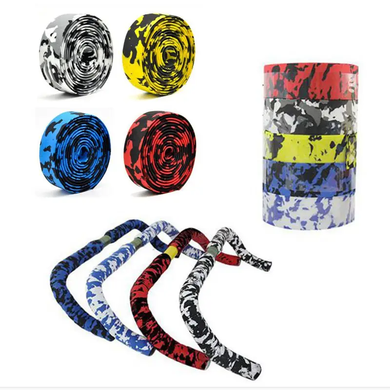 1 Pair Bicycle Handlebar tape Camouflage Cycling Road Bike Handle Belt Cork Wrap Bike Bicycle Cork Handlebar Tape Wrap