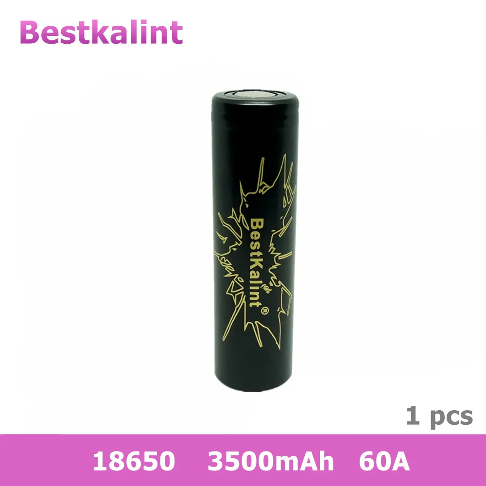 1 pcs Bestkalint 18650 3500mAh 60A Li-ion Vape Rechargeable Battery for Wismec SMOK eleaf Box Mod Electronic Cigarette Kit | Электроника