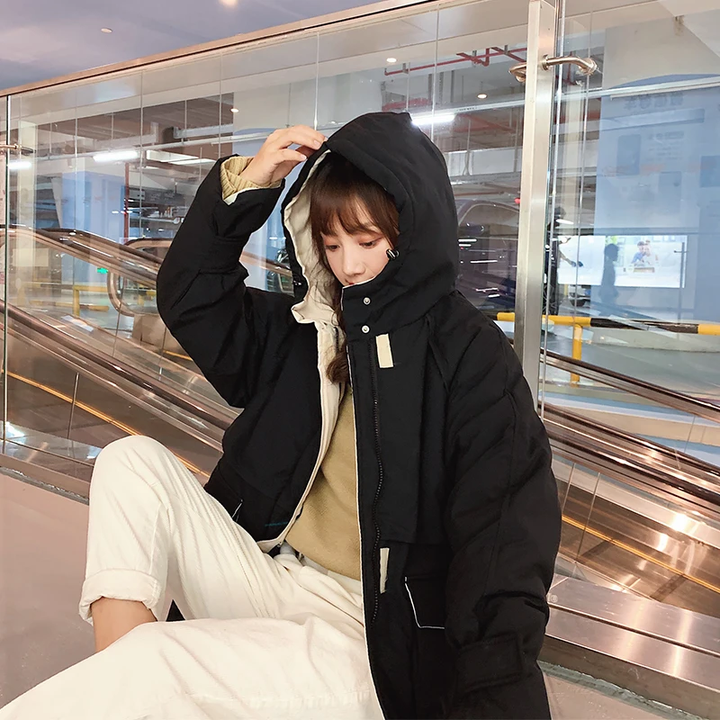 

Casual Cotton New Women's Hooded Winter Loose Cotton-padded Jacket Winter Jacket Women abrigos mujer invierno 2019 Parka Women