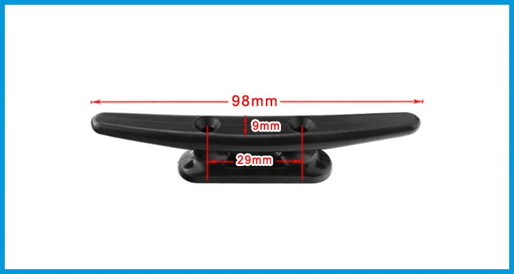98 мм 125 мм нейлон пластик низкий плоский клиат открытая база Cleat морской лодки яхты палуба леска галстук оборудование для лодок аксессуары - Цвет: 98mm