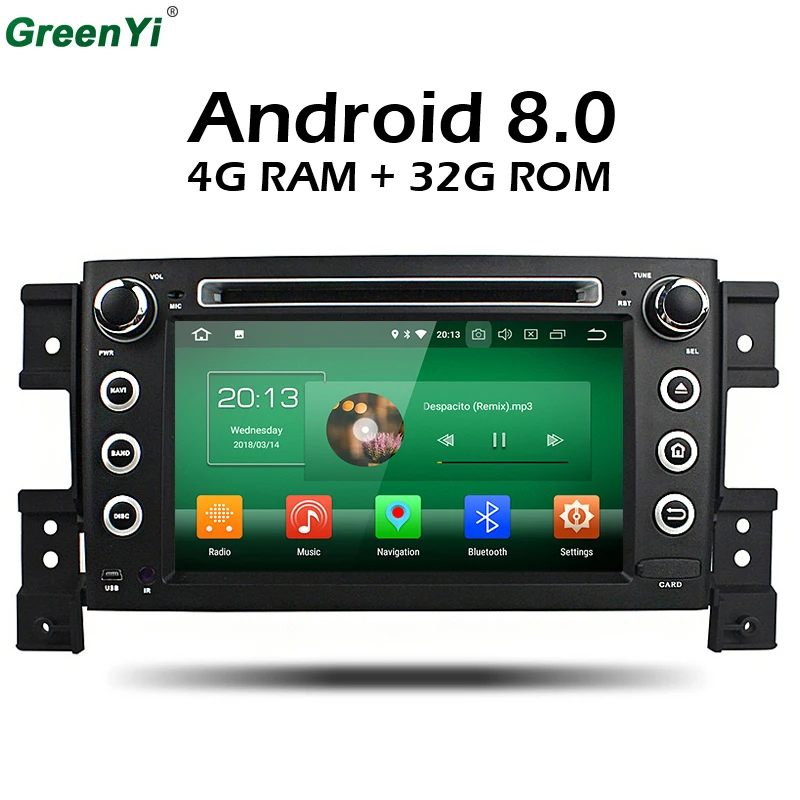 

GreenYi 4GB RAM Octa Core Android 8.0 Car DVD GPS Player For SUZUKI Grand Vitara Grand Nomade 2006 2007 2008 2009 2010 2011