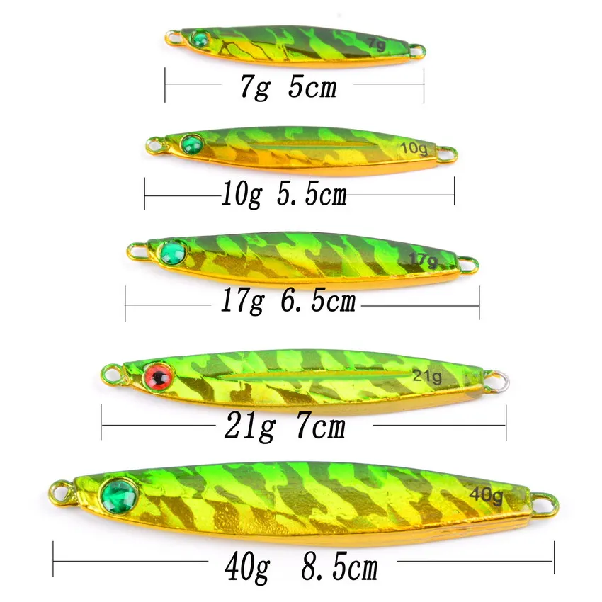 7 г, 10 г, 17 г, 21 г, 40 г, металлическая рыболовная приманка из свинцового сплава, ложка, искусственная рыболовная блесна, воблер, искусственные жесткие приманки