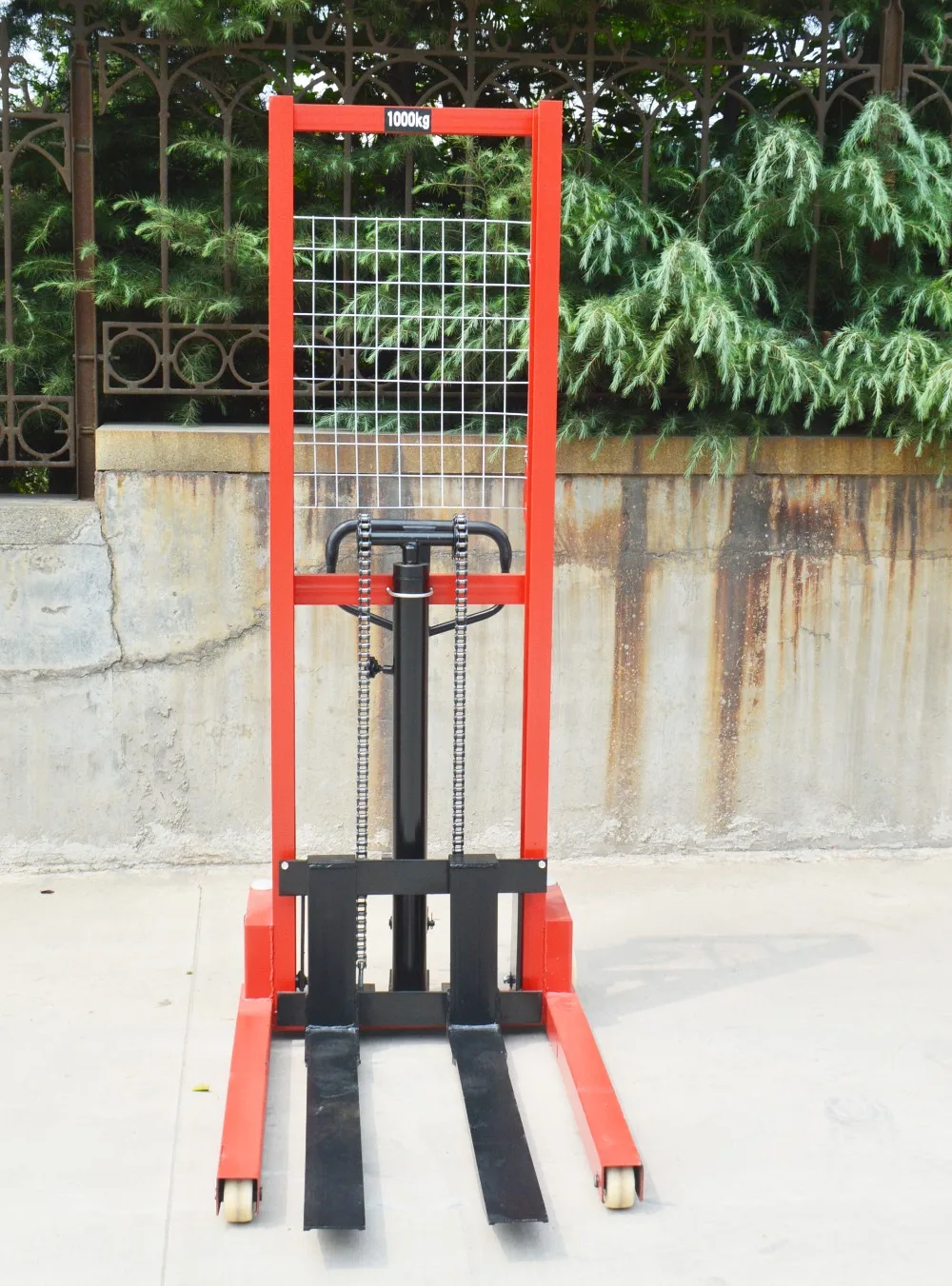 

1 Ton Manual Hydraulic Pump Walkie Stacker Forklift Reach Pallet