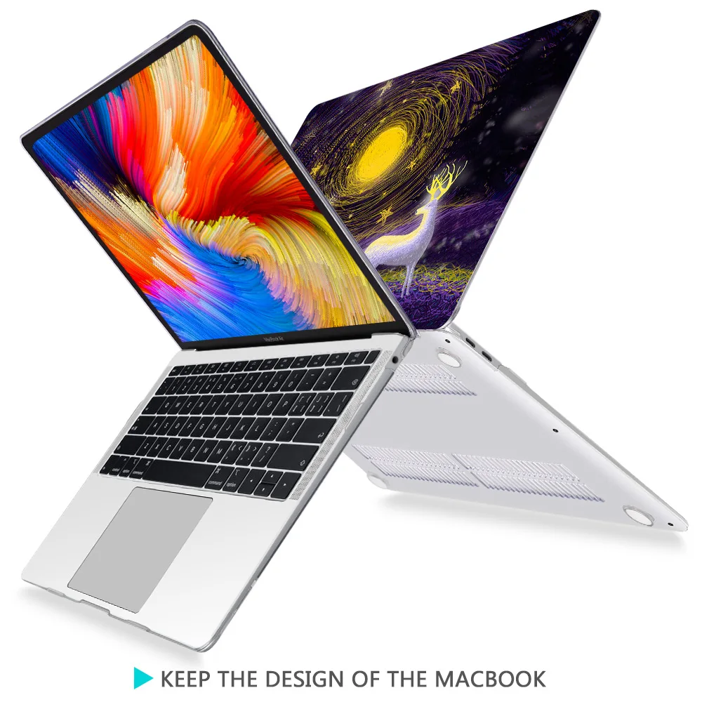 Чехол Redlai с прозрачным кристаллом для Macbook Air, 13 дюймов, A1932, для apple macbook Pro, 13, 16 дюймов, сенсорная панель,, retina, A2159, A2141