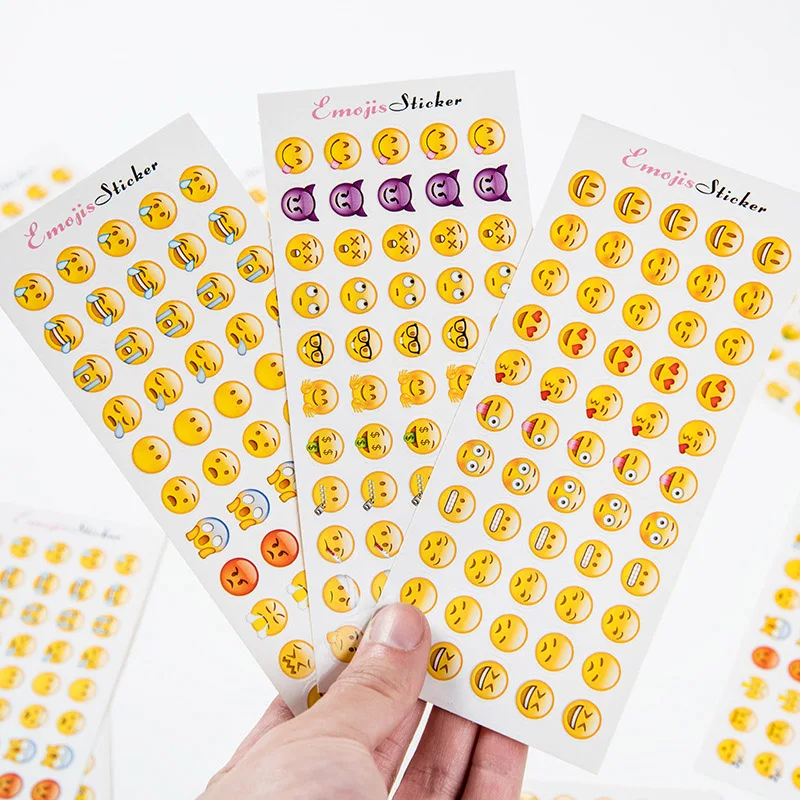 

12pcs/pack Cute Emoji Smile Face Label Stickers Decorative Stationery Stickers Scrapbooking DIY Diary Album Pegatinas Scrapbook