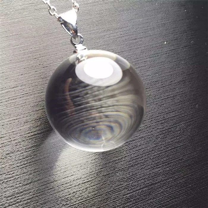 Natural Quartz crystal Ball Pendant Necklace Healing natural stones and