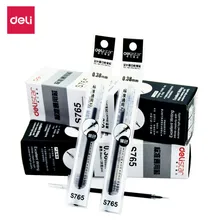 Deli ручка пополнения 0,38 мм черная ручка пополнения записи Полный иглы трубки Tinta гелевая ручка повторная заливка студент письма гель Refil Caneta Papelaria