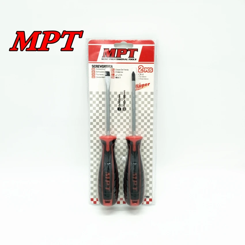 2PCS Tip Screwdriver Set Slotted Tip 6X100mm Philllips Tip