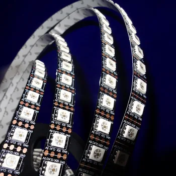 

4M DC5V APA-102C addressable led pixel strip;96leds/m with 96pixels/m;BLACK PCB;non-waterproof