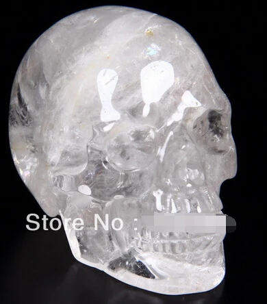 

free shipping Quartz Rock Crystal Carved Crystal Skull/Head Healing,Crystal Healing