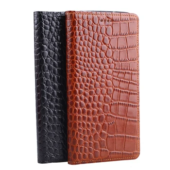 

Hot! Genuine Leather Crocodile Grain Magnetic Stand Flip Cover For Huawei Ascend P8 Max Luxury Mobile Phone Case + Free Gift