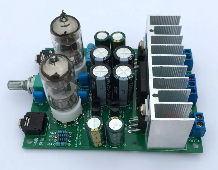 HIFI 6J1 tube amplifier board Headphones amplifier LM1875T 30W power amplifier