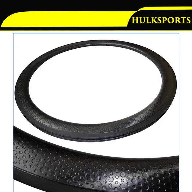 Best price at $149 Cheap Dimpled Surface 23mm 25mm Width Clincher Carbon Road Bike Rims UD Dimple Finish Carbon Bicycle Rim with Braking Track