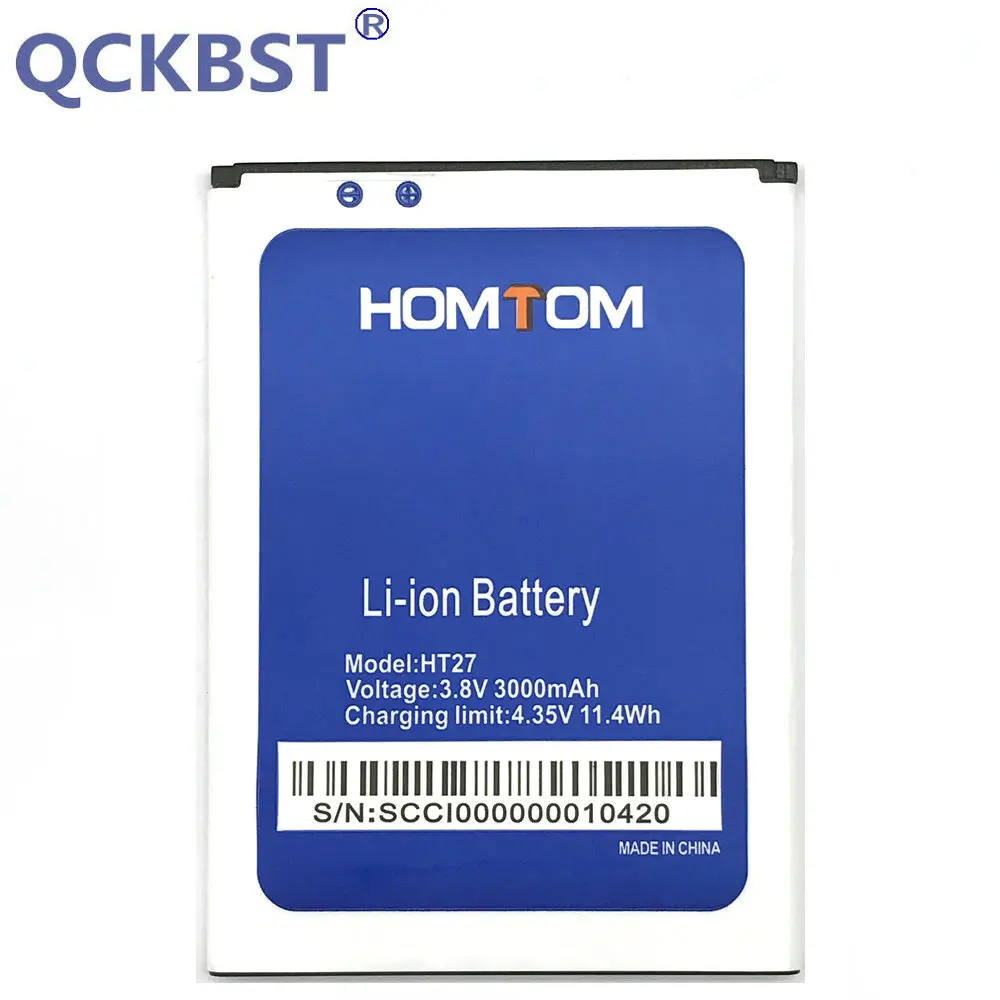 Аккумулятор QCKBST 3000 мАч HT27 для мобильного телефона Homtom Pro батарея в наличии + код