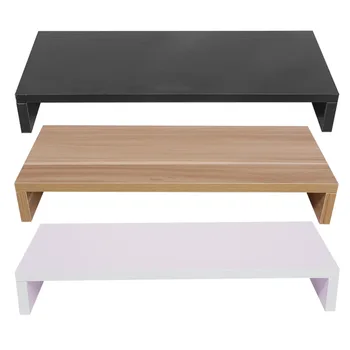 

Wooden Monitor Stand LED LCD Computer TV Monitor Shelf Living Room Desktop Organizer Display Rack Holder Decorative