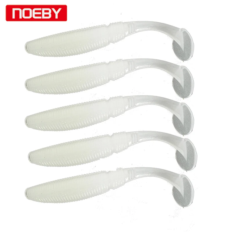 Noeby мягкие приманки 6 шт. 8,5 см 10 см Pesca Shad f приманка для UL рыболовный червь Swimbaits Jig Head Fly Fishing-Прямая поставка - Цвет: 10cm NW101 luminous